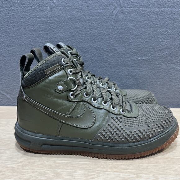 Nike Lunar Force 1 Duckboot Olive 805899-201 Flyknit ACG Footwear Mens Size 9 - Picture 2 of 12